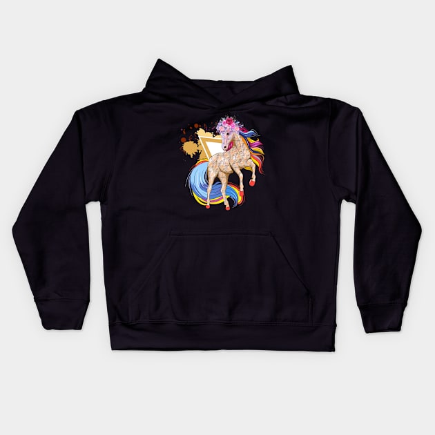 Rainbow Kids Hoodie by Creation Cartoon